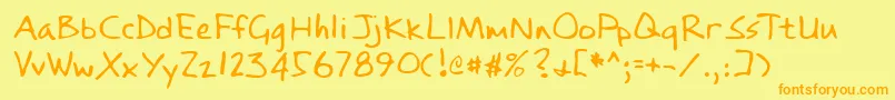 Шрифт Lehn084 – оранжевые шрифты на жёлтом фоне