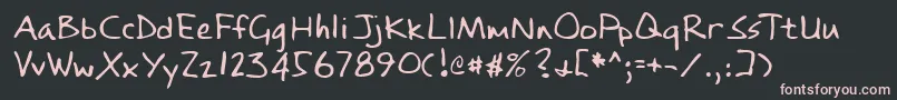 Шрифт Lehn084 – розовые шрифты на чёрном фоне