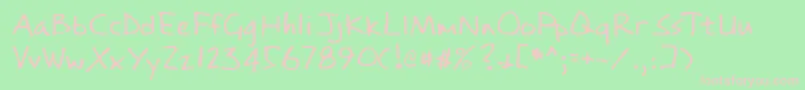 Шрифт Lehn084 – розовые шрифты на зелёном фоне