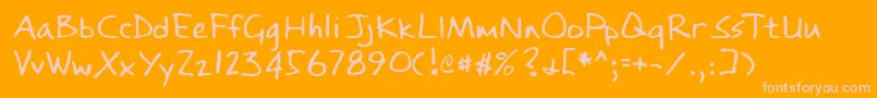 Шрифт Lehn084 – розовые шрифты на оранжевом фоне