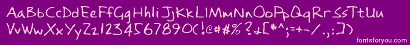 フォントLehn084 – 紫の背景にピンクのフォント