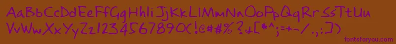 Шрифт Lehn084 – фиолетовые шрифты на коричневом фоне