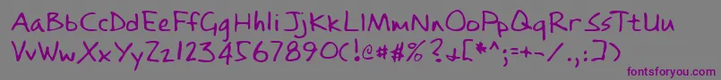 Шрифт Lehn084 – фиолетовые шрифты на сером фоне