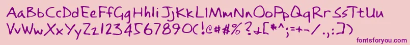 Шрифт Lehn084 – фиолетовые шрифты на розовом фоне