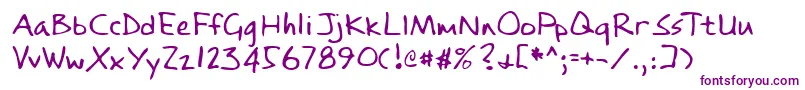 Lehn084-fontti – violetit fontit valkoisella taustalla