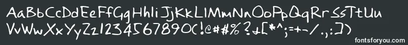 Шрифт Lehn084 – белые шрифты на чёрном фоне