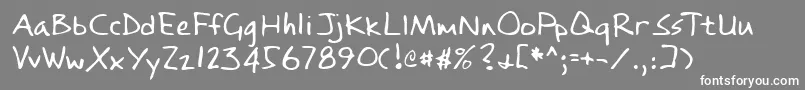 フォントLehn084 – 灰色の背景に白い文字