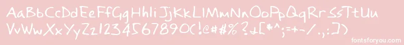 フォントLehn084 – ピンクの背景に白い文字