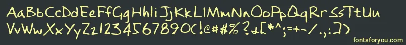 Шрифт Lehn084 – жёлтые шрифты на чёрном фоне