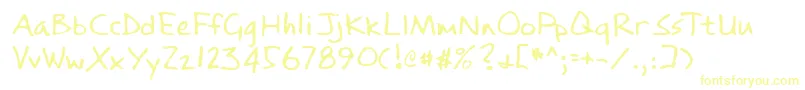 Lehn084-Schriftart – Gelbe Schriften auf weißem Hintergrund