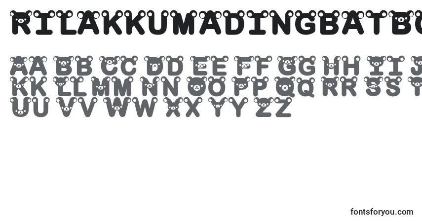 Schriftart RilakkumadingbatBold – Alphabet, Zahlen, spezielle Symbole
