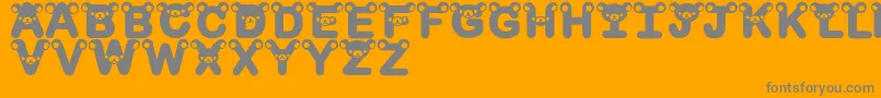 RilakkumadingbatBold Font – Gray Fonts on Orange Background