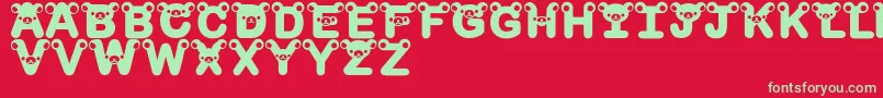 RilakkumadingbatBold Font – Green Fonts on Red Background