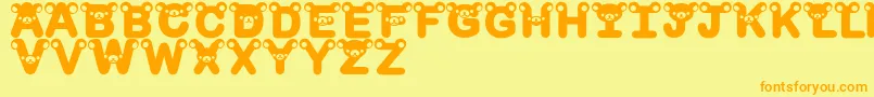 RilakkumadingbatBold Font – Orange Fonts on Yellow Background