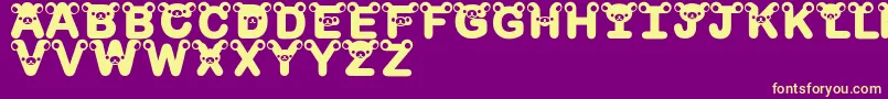 RilakkumadingbatBold Font – Yellow Fonts on Purple Background