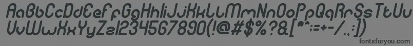 GitchgitchItalic Font – Black Fonts on Gray Background