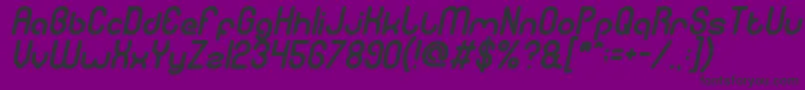 GitchgitchItalic-Schriftart – Schwarze Schriften auf violettem Hintergrund