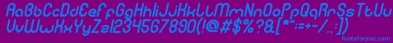 GitchgitchItalic Font – Blue Fonts on Purple Background