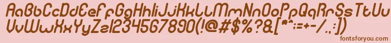 GitchgitchItalic Font – Brown Fonts on Pink Background