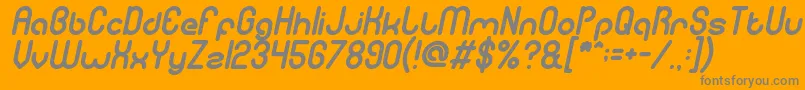 GitchgitchItalic Font – Gray Fonts on Orange Background