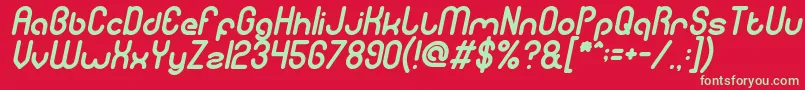 GitchgitchItalic Font – Green Fonts on Red Background