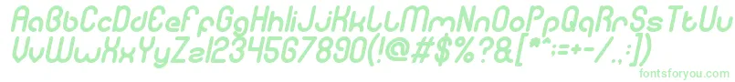 GitchgitchItalic Font – Green Fonts on White Background