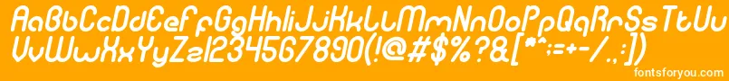 GitchgitchItalic Font – White Fonts on Orange Background