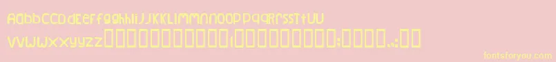 Natlog Font – Yellow Fonts on Pink Background