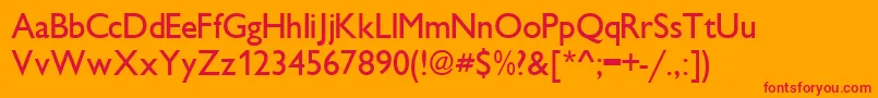 IdiomsskRegular Font – Red Fonts on Orange Background