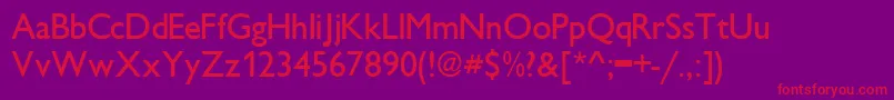 IdiomsskRegular Font – Red Fonts on Purple Background