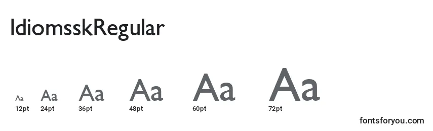 IdiomsskRegular Font Sizes