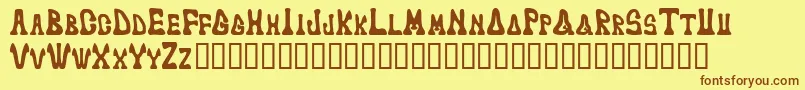 fuente Marked – Fuentes Marrones Sobre Fondo Amarillo