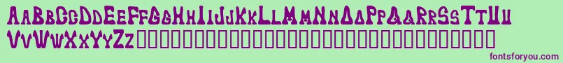 Marked Font – Purple Fonts on Green Background