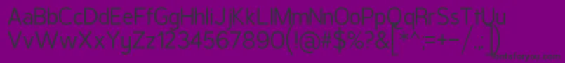 PragmaSans3-Schriftart – Schwarze Schriften auf violettem Hintergrund