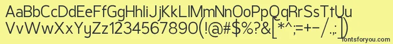 PragmaSans3 Font – Black Fonts on Yellow Background