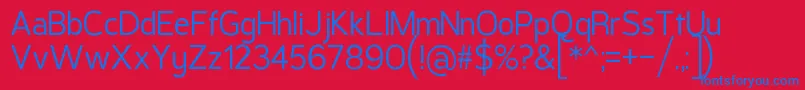 フォントPragmaSans3 – 赤い背景に青い文字