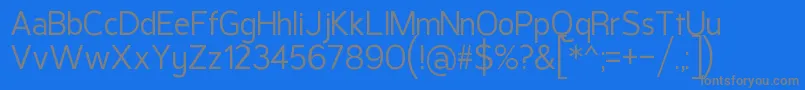 PragmaSans3 Font – Gray Fonts on Blue Background