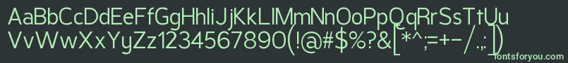 Шрифт PragmaSans3 – зелёные шрифты на чёрном фоне