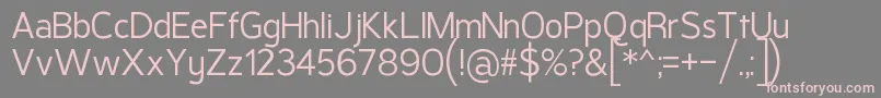 PragmaSans3 Font – Pink Fonts on Gray Background