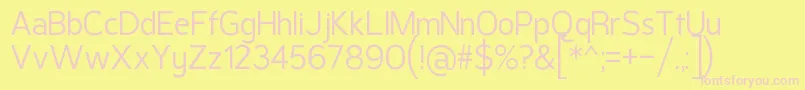 PragmaSans3 Font – Pink Fonts on Yellow Background