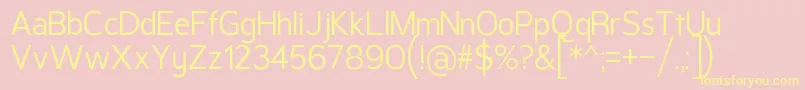 PragmaSans3 Font – Yellow Fonts on Pink Background
