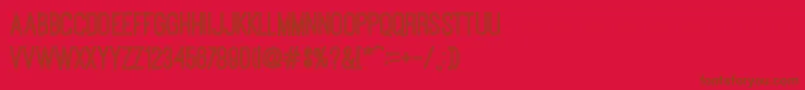 OstrichSansInlineRegular Font – Brown Fonts on Red Background