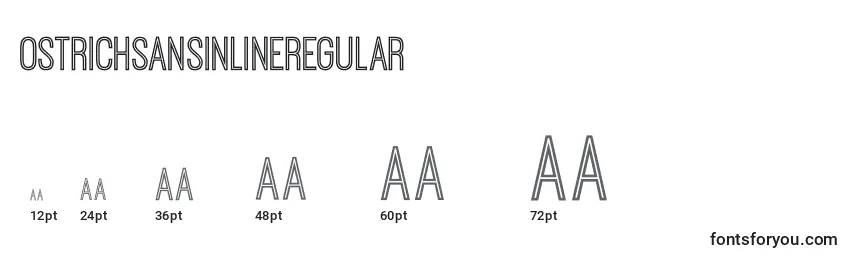 Размеры шрифта OstrichSansInlineRegular