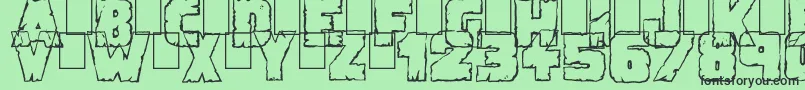 DemolitionCrack Font – Black Fonts on Green Background