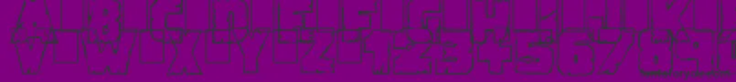 フォントDemolitionCrack – 紫の背景に黒い文字