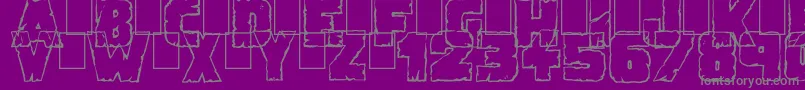 DemolitionCrack Font – Gray Fonts on Purple Background
