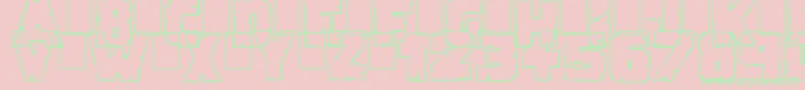 DemolitionCrack Font – Green Fonts on Pink Background