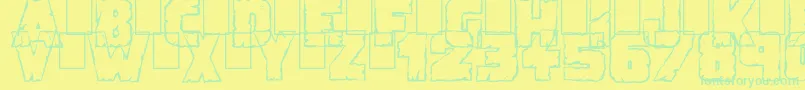 DemolitionCrack Font – Green Fonts on Yellow Background