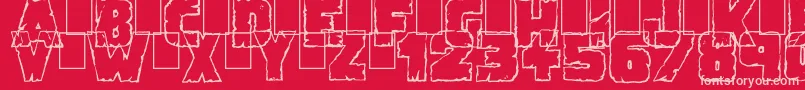 Police DemolitionCrack – polices roses sur fond rouge