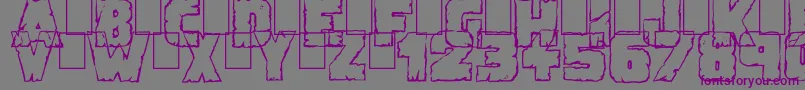 Więcej informacji o czcionce DemolitionCrack Czcionka DemolitionCrack – fioletowe czcionki na szarym tle